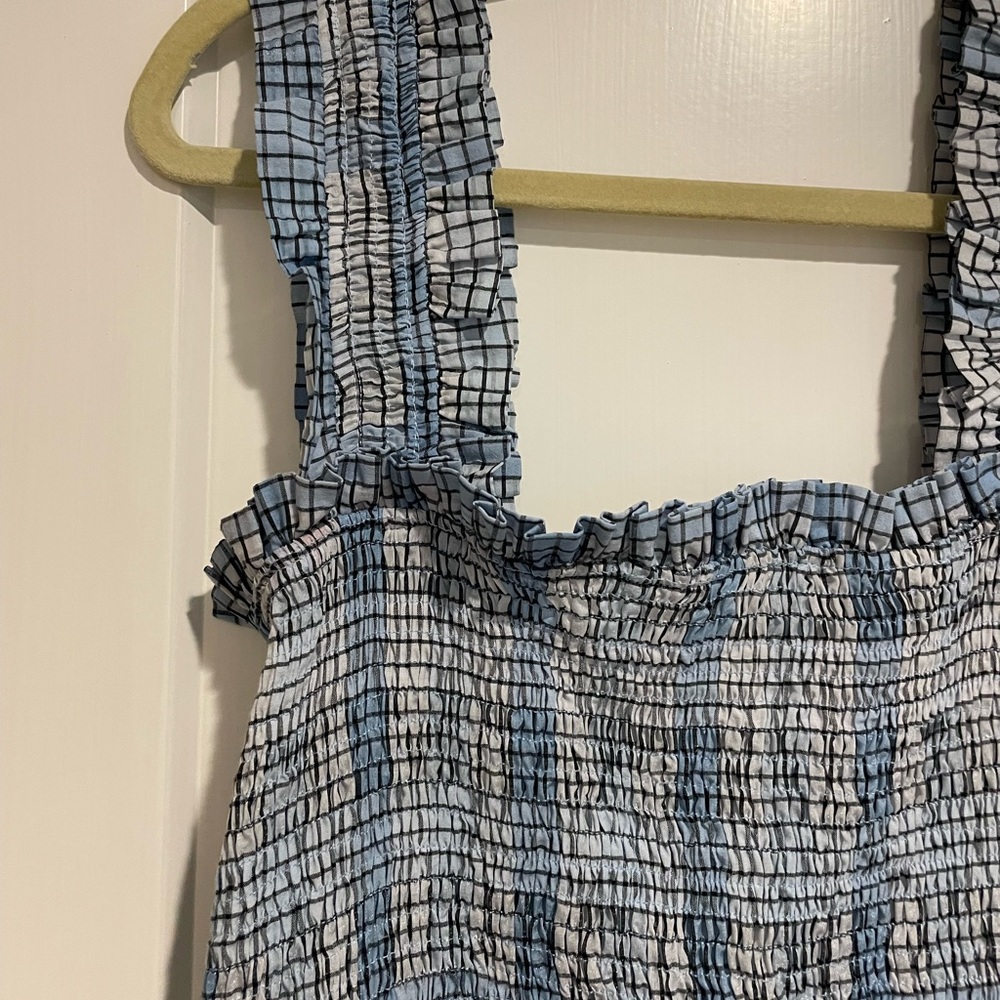 Ganni Smocked Midi Dress